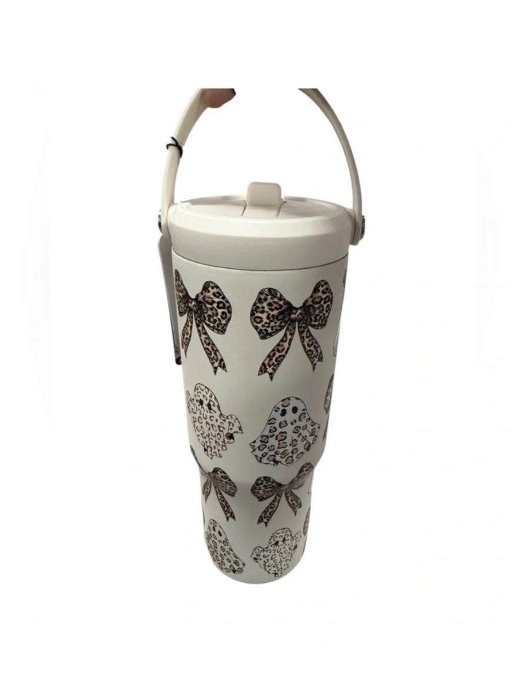 NWT Halloween Hydrapeak Leopard Cheetah Ghost and Bows Tumbler